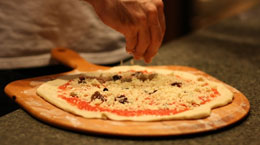 Italienische Pizza un Rovinj